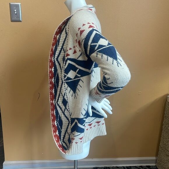 FATE open front cardigan sweater Aztec pattern knit, women’s Size S - Picture 4 of 12